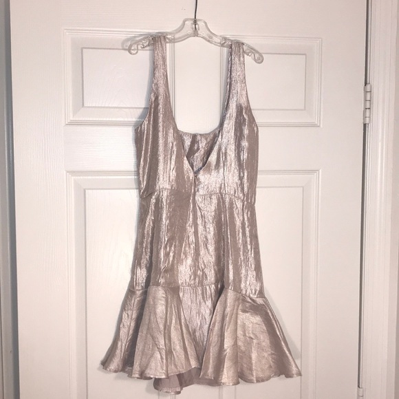 Nasty Gal Silver Mini Dress NWOT - Picture 2 of 5